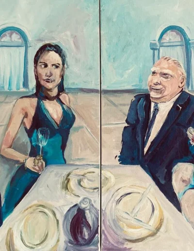 Allegory 20x32 in Two Panels